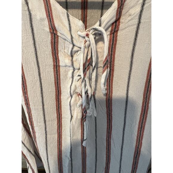 Collection by Bobeau Women's Tank 1XL Striped Linen-Feel Top - Picture 3 of 8